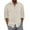 Beige, variant on Mens Fashion Casual Button Lapel Cotton Shirt - Solid Color, Pocket, Long Sleeve