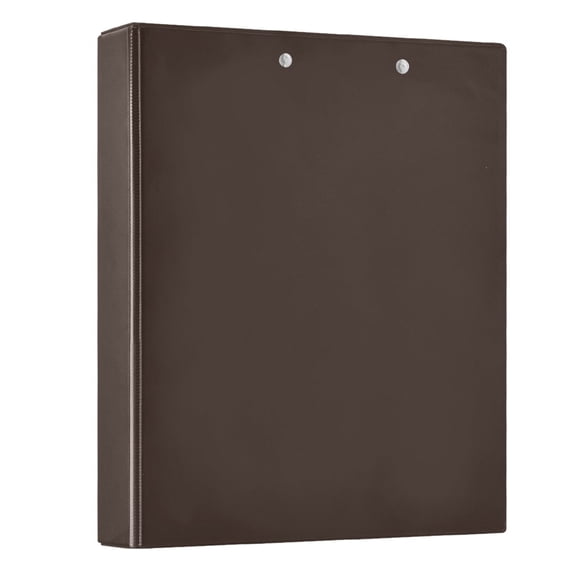 Haosy Hardcover 3 Ring Binder 1.5 Inch Ring Decorative Binder Organizer for Home School Office, Coffee Brown