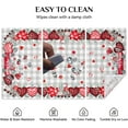 thumbnail image 3 of Valentines Day Tablecloth Rectangle 60x120 Inch, Valentine Heart Tablecloth Buffalo Plaid Gnome Truck Table Cloth Cover for Dinner Party Wedding Decor, 3 of 6