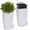 White, variant on 22" Tall Planters Set of 2, Outdoor&Indoor Black Planter Pots, High Front Porch Planter Pots with Drainage Holes&Water Level Monitor&Inner Bucket, Automatic Watering, Black