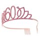 thumbnail image 2 of Corona con números, decoración creativa para tarta de cumpleaños, elegante tocado, accesorio para el cabello para mujeres y niñas (oro rosa 60), 2 of 5