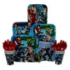 Marvel Epic Avengers Party Pack Seats 8 - Napkins, Plates, Cups, Cutlery & Stickers - Marvel Epic Avengers Party Supplies, Deluxe Party Pack