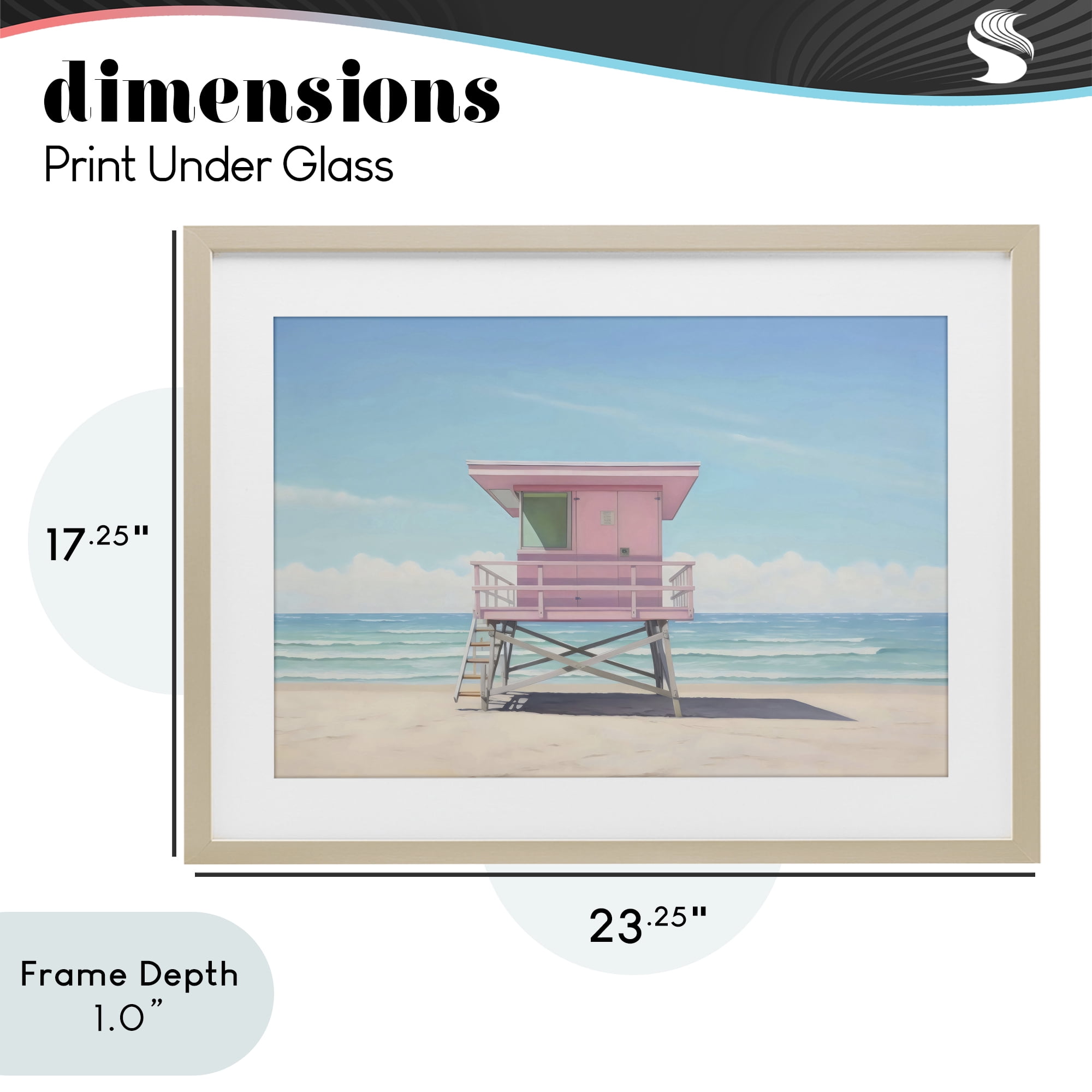 Stupell Industries Miami Beach Lifeguard Station Birch Framed Print Under Glass, design by Creative Studio