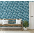 thumbnail image 4 of S4Sassy Peel & Stick Vinyl Wallpaper, Botanical Floral Wall Paper Contact Paper Waterproof - Blue, 25"X 60", Removable Asian Style Covering For Home Decor In Bedrooms & Living Areas, Cabinets, 4 of 8