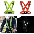 thumbnail image 2 of Chaleco reflectante de 2 piezas, arnés fluorescente de seguridad, brazalete ajustable de alta visibilidad para ciclismo, correr, caminar, trotar, motocicleta Ormromra HFP-0397, 2 of 5