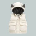 thumbnail image 2 of Meresysid Boys Girls Toddler Baby Vest Jacket Fall And Winter Fleece Thickening Vest Coat White, 2 of 6