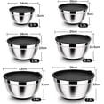 thumbnail image 2 of Set de bowls de acero inoxidable para cocina y recipientes de diferentes tamaños para ensalada, pasta o reposteria | Accesorios de cocina con tapa para almacenar o preparar comida (Black), 2 of 7