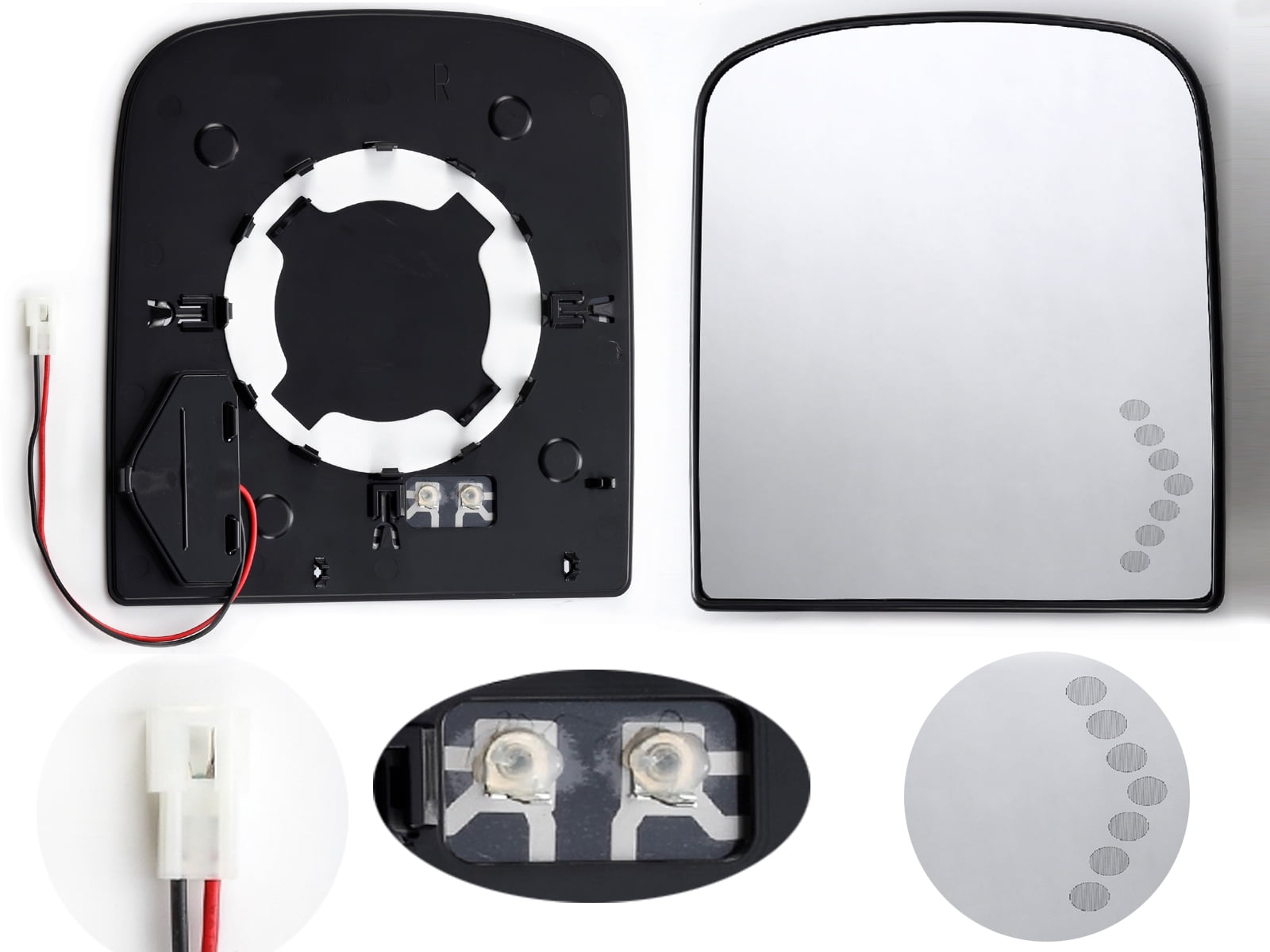 APA Replacement Towing Mirror Glass Heated with Signal for 2007 2018