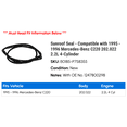 thumbnail image 2 of Sunroof Seal - Compatible with 1995 - 1996 Mercedes-Benz C220 202.022 2.2L 4-Cylinder, 2 of 2