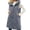 Gray, variant on qelini Long Vest Coat for Women Plus Size Padded Sleeveless Hooded Tee Solid Color Stand Collar Puffer Jacket with Pockets