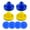 Color:Blue Yellow, variant on Air Hockey Pusher Air Hockey Set Handle Pusher Toy Set Set, Table Hockey Pusher Set for Kids and Adult Game Tables