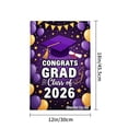 thumbnail image 4 of Jbralid Congrats Grad Class Of 2026 Purple Gold Balloons Cap Diploma Garden Flag For Spring Summer Home Outdoor Garden Yard Door Decor 12x18 inch, 4 of 5