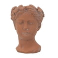 thumbnail image 2 of Zateety D6x9" Visage Head Bust Planter, Brown, 2 of 9