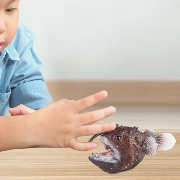 Figuras de animales marinos - Modelo de océano de simulación, figura de pescado, mini figura de pescador portátil, réplica realista de animales marinos | Para acuario oficina hogar aprendizaje