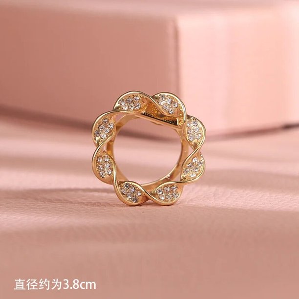 Summer Silk Scarf Buckles Brooch Dural Purpose Buttons Atmospheric T-shirt Knot Waist buckle Brooches Accessories 2022 Newest