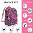 thumbnail image 5 of Bohemian Paisley Print Laptop Backpack, Durable School College Daypack with Multiple Pockets, Lightweight Bookbag, Perfect Gift for Teens, 5 of 5