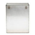 thumbnail image 6 of Bowery Hill Metal and Wood Silver Accent Storage Chest Rectangular Lift-Top 29.92"H Assembled, 6 of 11