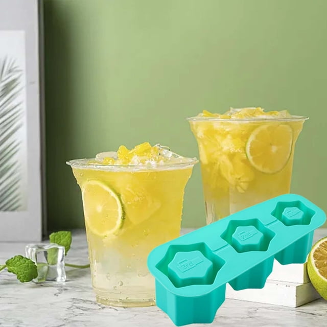Utensilios de cocina HWRETIE Bandeja de hielo reutilizable con tapa para 3 moldes cilíndricos huecos Vasos para whisky Cócteles Bebidas de café Aparato de cocina