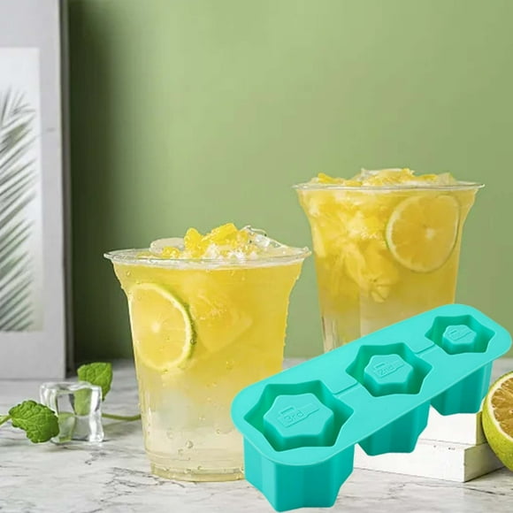 Utensilios de cocina HWRETIE Bandeja de hielo reutilizable con tapa para 3 moldes cilíndricos huecos Vasos para whisky Cócteles Bebidas de café Aparato de cocina