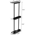 thumbnail image 5 of Bathroom Towel Storage, 36.4 Inch Towel Racks for Bathroom Wall Mounted with Shower Caddy with Metal Shelf, Black, 5 of 11