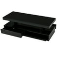 thumbnail image 4 of Furvclv LED Coffee Table Modern Rectangular Center Table With 2 Drawers Display Shelves For Living Room Office Home, 4 of 7