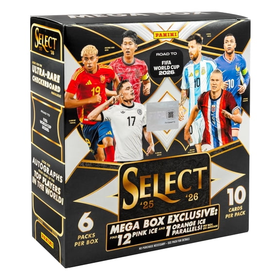 2025-26 Panini Select FIFA Road to the World Cup Trading Cards Mega Box