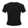 thumbnail image 6 of Likimi Womens Tops Slim Fit Short Sleeve Crew Neck Solid Color Breathable Comfort T Shirts Black Size 2Xl, 6 of 6