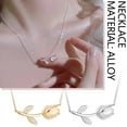 thumbnail image 3 of Alloy Tulip Flower Necklace for Women, Suitable for Special Occasions like Weddings and Anniversaries, 3 of 9