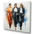 thumbnail image 2 of Designart "Runway Walk Fashion Figures on Display I" Fashion Wall Art - Glam Black Fashion Woman Entryway Wall Art Print, 2 of 6