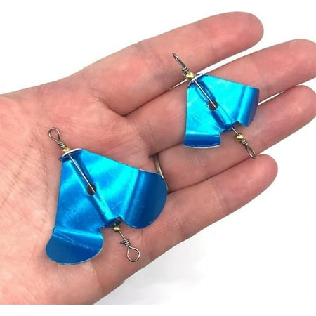 KTGCOZS pack of 20 Buzzer Spinner Blades Aluminium Delta blades for Buzzbaits Surface Lures 50mm