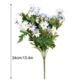 thumbnail image 2 of Ramo de flores artificiales, hojas de simulación, flores, decoración floral, hogar, boda, fiesta, planta falsa, azul Methold HA8310-04B, 2 of 6