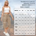 thumbnail image 2 of FEN AI Women Khaki Cargo Longs Shorts Quick Dry UPF 50+ Outdoor Camping Capris Lightweight Stretch Travel Trousers Casual Summer Pants for Ladies, 2 of 10