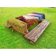 thumbnail image 1 of Nature Outdoor Tablecloth, Pastoral Colorful Autumn Morning in the Majestic Mountains European Peaks Print, Decorative Washable Fabric Picnic Tablecloth, 58 X 120 Inches, Multicolor, by Ambesonne, 1 of 2