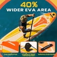 thumbnail image 4 of Santasup Inflatable Stand Up Paddle Board with SUP Accessories, Big Wide Anti-Slip EVA Deck, Waterproof Bag, Colorful Orange 11' Sup Boards for Adults & Youth of All Skill Levels, 4 of 8
