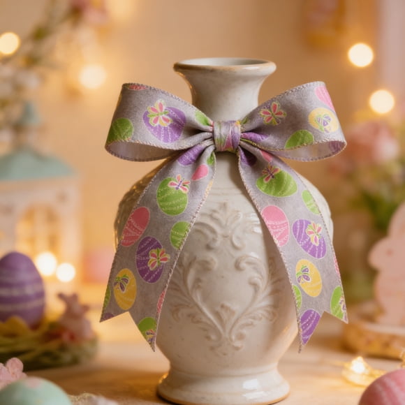 Easter Egg Bunny Carrot Decorative Ribbon Gift Box Packaging Ribbon Holiday Party Supplies