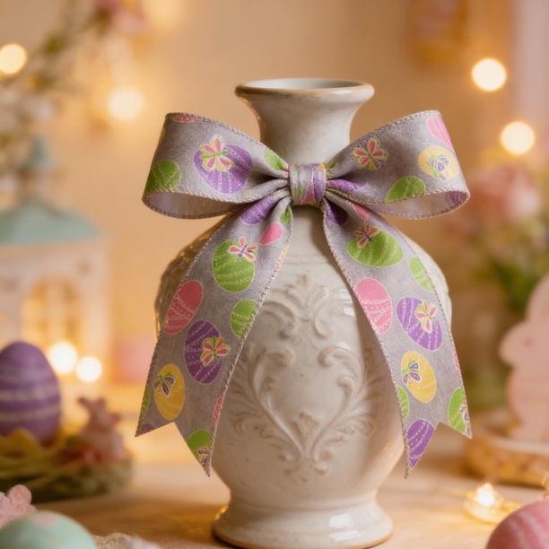 Easter Egg Bunny Carrot Decorative Ribbon Gift Box Packaging Ribbon Holiday Party Supplies