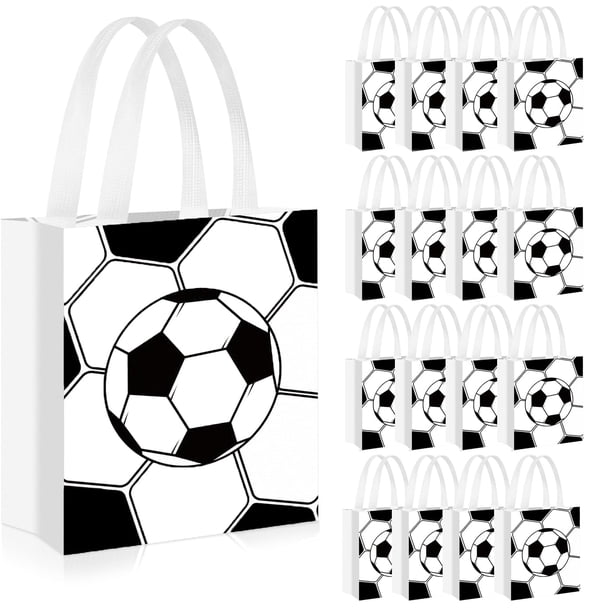 Paquete de 24 Bolsas de Regalo para Fiesta de Fútbol Liobelon 25x20x15 cm