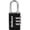 Black, variant on Kwikset 1-1/8" Aluminum Combination Padlock with 1" Shackle, Silver