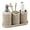 Beige, variant on Bathroom Accessories Set, 5PCS Modern Bathroom Accessory Set with Soap Dispenser, Mouthwash Cup & Toothbrush Holder, Qtip Holder, Tray