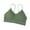 Green, variant on Yoga Bra Tops for Women Ribbed Padded Spaghetti Strap V Neck Wireless Gym Bras Workout Clothes