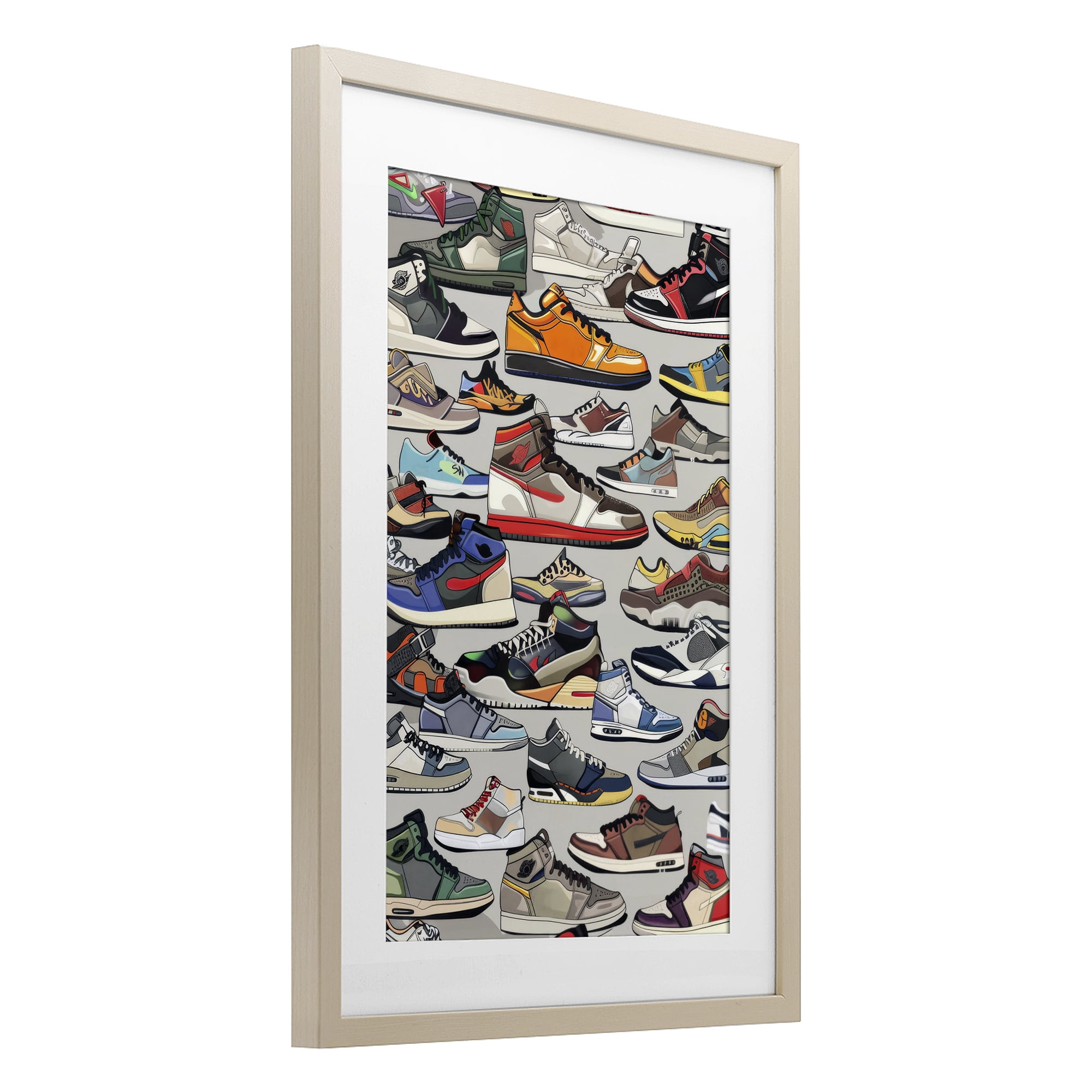 Stupell Industries Shoe Time Urban Styles Birch Framed Print Under Glass, design by Ray Powers