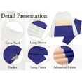 thumbnail image 5 of Fantaslook Womens Color Block Pajamas Crewneck Long Sleeve Lounge Sets Casual Jogger Outfits with Pockets, 5 of 6