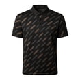 thumbnail image 3 of TKKCS Mens Striped Print Polo Shirt- Casual Business Moisture-Wicking Lightweight Breathable Short Sleeve Polos Black Size 3XL, 3 of 7