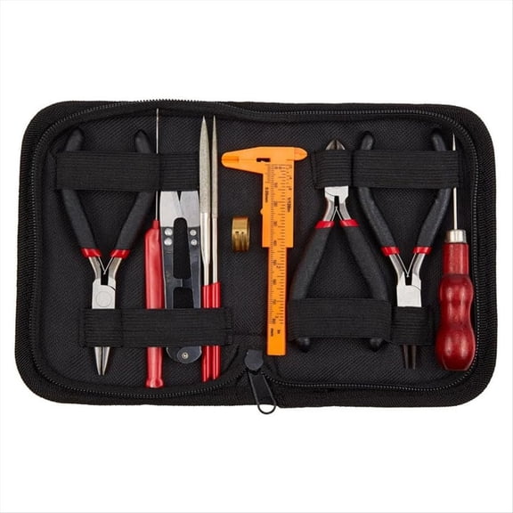 10Pcs DIY Jewelry Tool Sets with Pliers Rings Vernier Caliper Jewelry Making Supplies Kit with Jewelry Tools,1x DIY Jewelry Tool Sets