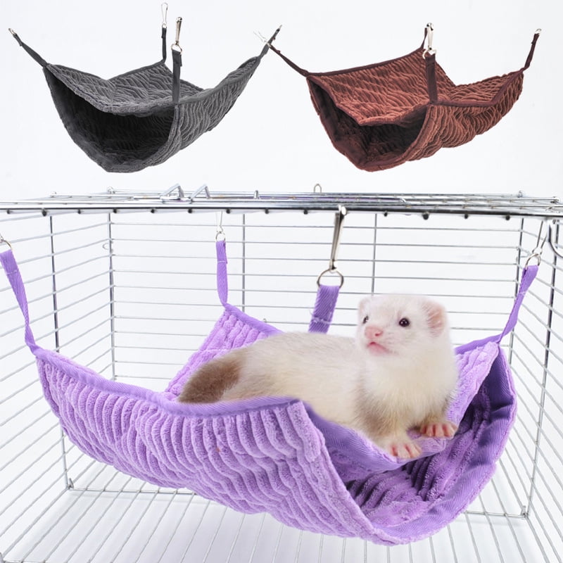 Purple Small Animal Hideaway Sleeping Swing Cage Accessories for Guinea Pigs Chinchilla Fits 2 Ferrets or 5 More Rats Petmolico Double Bunkbed Rat Hammock 