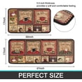 thumbnail image 3 of 2 Piece Coffee Kitchen Decor Rug Set, Home Kitchen Sink Rugs and Mats Non Skid Washable Absorbent Microfiber Kitchen Floor Carpet 17"x47"+17"x30", 3 of 7