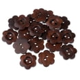 thumbnail image 1 of 20 Botones de con Forma de Flor de 2 Agujeros para Coser Manualidades de álbum de Recortes de 23 Mm perfecl Botones de artesanía de madera, 1 of 6