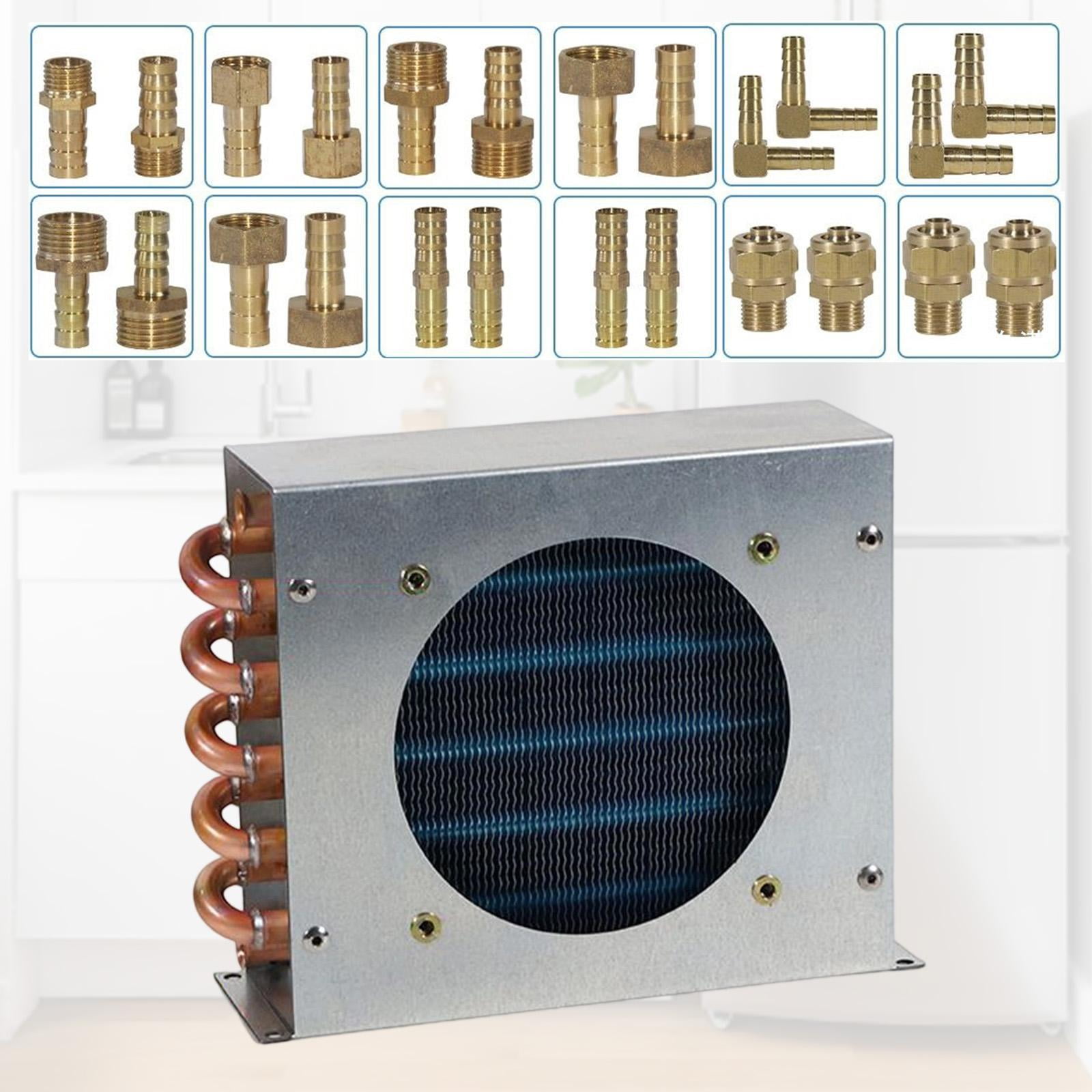JISADER Condenser for Refrigerator Compact with Shell for Industrial DIY Compressors 2x6x155