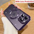 thumbnail image 2 of Fashion Transparent Phone Case For iPhone 15 14 13 Pro Max Plating Soft Silicone Cover, 2 of 5