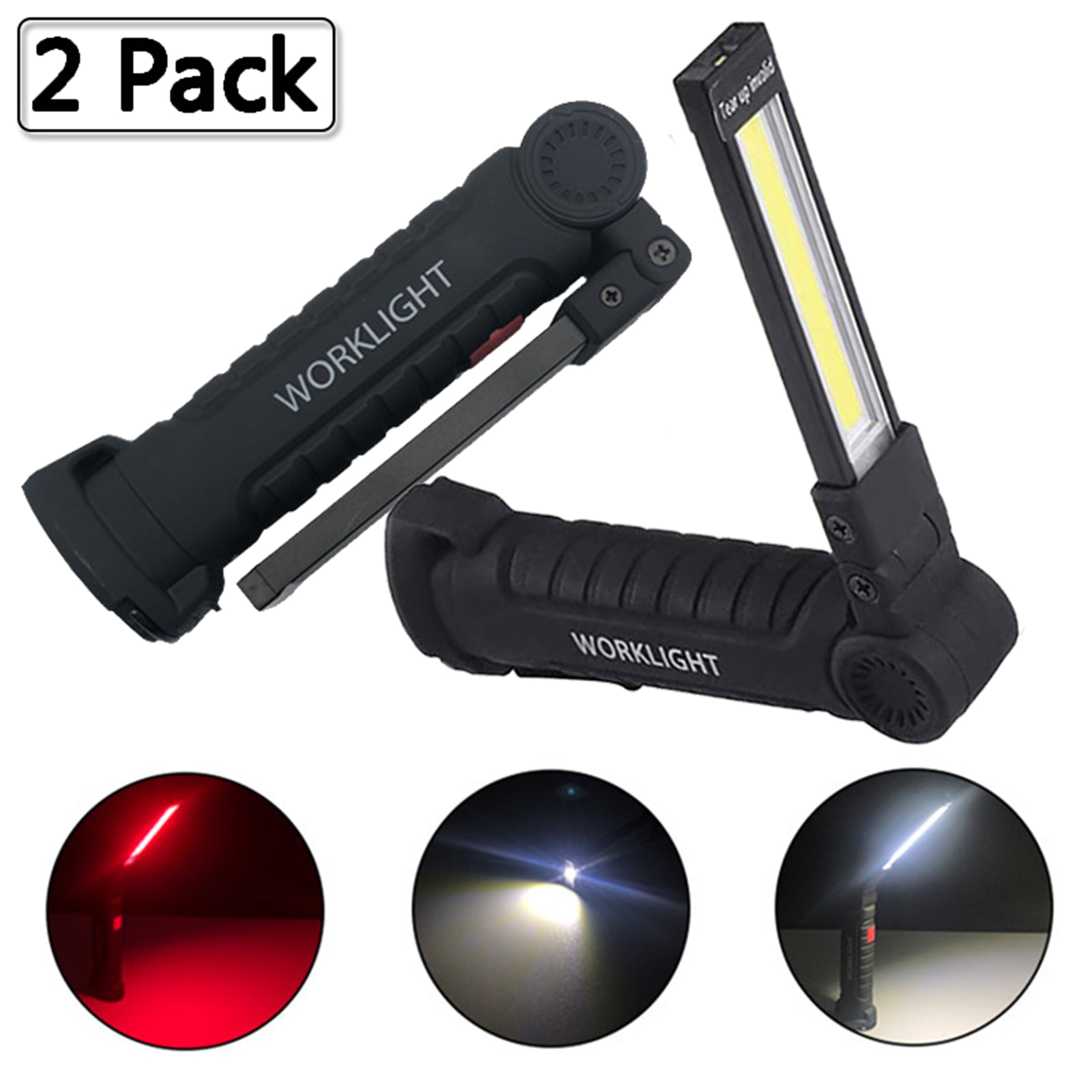 Elbourn COB LED Rechargeable Work Light 2 Pack, 5 Palestine